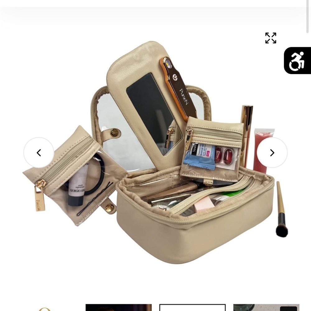 PurseN Litt Mini lighted organizer case. Latte. NWT - Picture 2 of 6